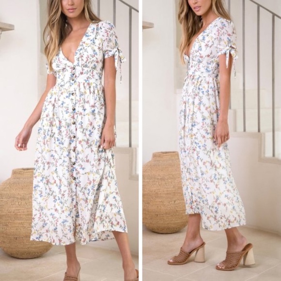 Lost in Lunar Dresses & Skirts - Lost in Lunar Floral Dress🩵